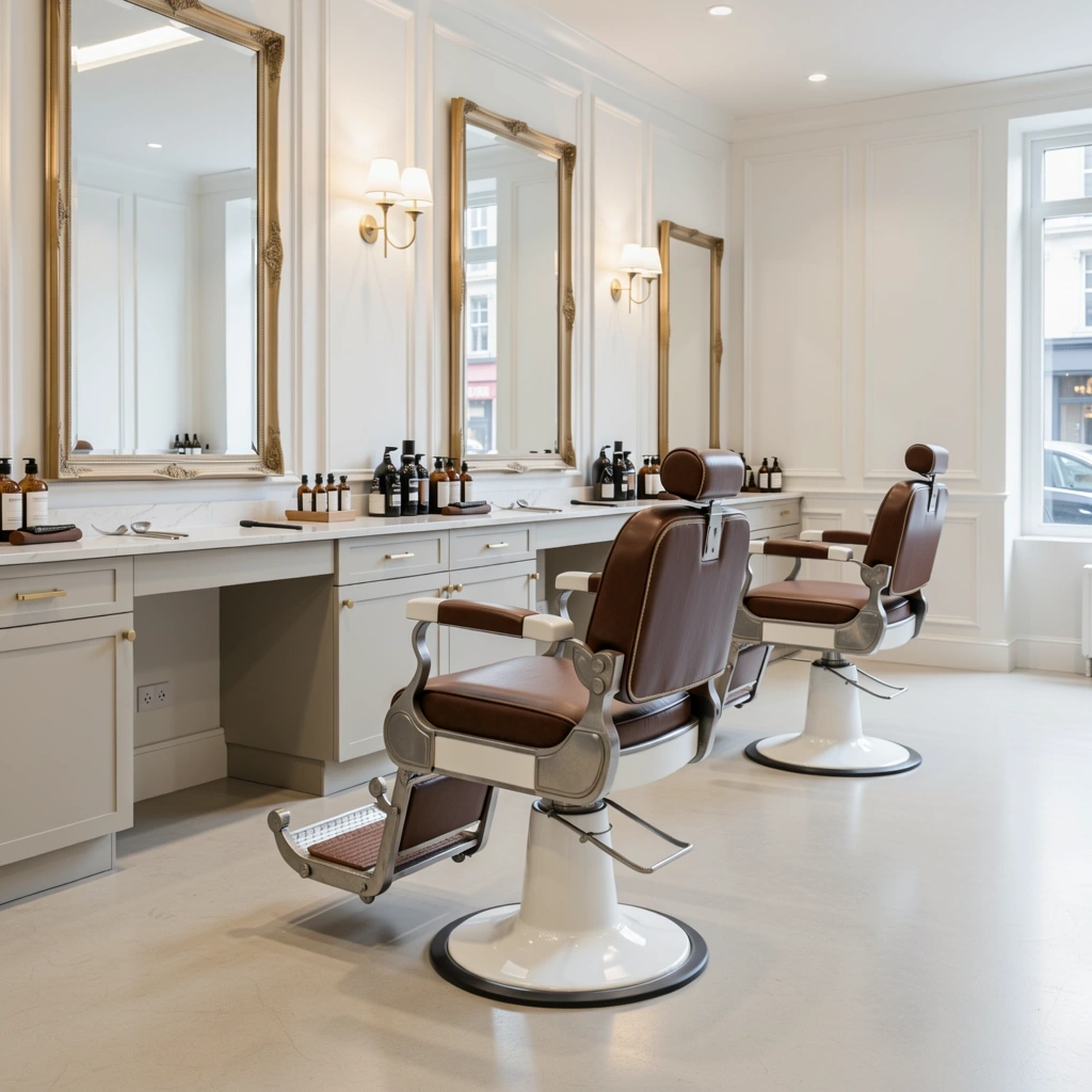 Luxury barbershop interior